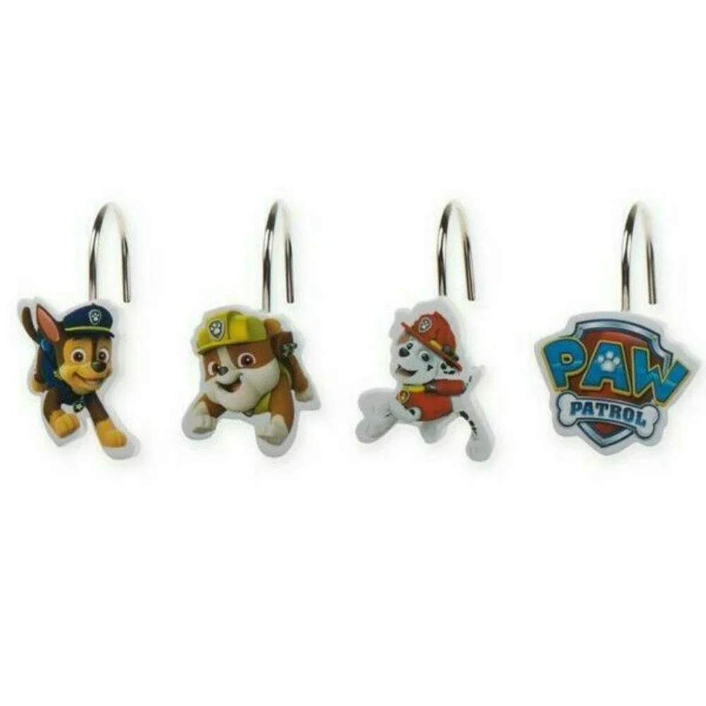 Paw Patrol Best Pup Pals Shower Curtain Set of 12 Hooks